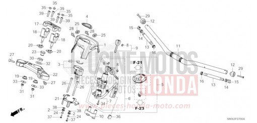 TUYAU DE GUIDON/PONT SUPERIEUR CB650RAK de 2019